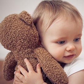 baby with a teddy